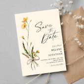 Rustische Wildblume Moderne Elegante Boho Wedding Save The Date