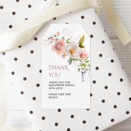 Rustische Wildblumen Brautparty-Geschenktasten Geschenkanhänger