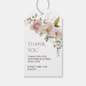 Rustische Wildblumen Brautparty-Geschenktasten Geschenkanhänger (Vorderseite)