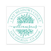 Rustische Wildblumen Elegante benutzerdefinierte R Permastempel (Design)