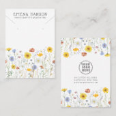 Rustische Wildblumen Nekklace Juwelier Display Car Visitenkarte (Vorne/Hinten)