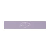Rustische Wildblumen Script Lavender Lila Wedding Einladungsbanderole (Flach)