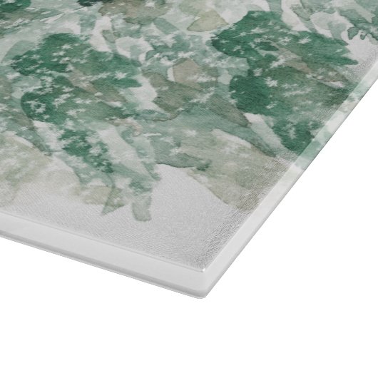 Rustische Winterwaldtiere Schneidebrett (Ecke)