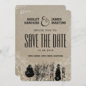 RUSTISCHER WINTERBAUM SAVE THE DATE (Vorne/Hinten)