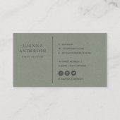 RUSTISCHES, BOHEMISCHES, DREIHPROBLEM PATTER PERSO VISITENKARTE (Rückseite)