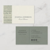 RUSTISCHES, BOHEMISCHES, DREIHPROBLEM PATTER PERSO VISITENKARTE (Vorne/Hinten)