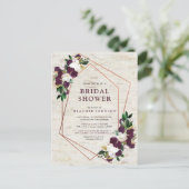 Rustisches geometrisches Brautparty aus Kupfer Ankündigungspostkarte (Stehend Vorderseite)