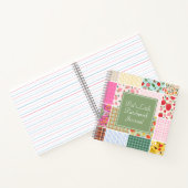 Rustisches Gingham-Patchwork-Journal Notizblock (Innenseite)