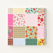 Rustisches Gingham-Patchwork-Journal Notizblock (Rückseite)