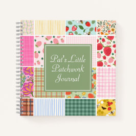 Rustisches Gingham-Patchwork-Journal Notizblock