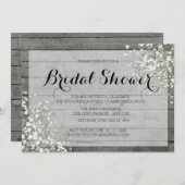 RUSTISCHES GIPSKRAUT BRAUTPARTY EINLADUNG (Vorne/Hinten)