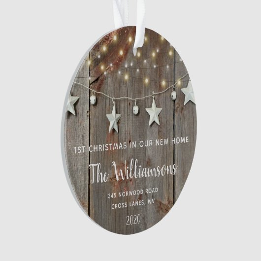 RUSTISCHES HOLZ IN GARLAND ORNAMENT (Vorderseite)