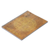 RUSTISCHES HOLZ MIT GOLDENMANDALA - NAME NOTIZBLOCK (Linke Seite)