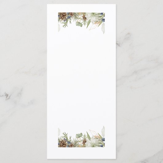 RUSTISCHES HOLZGEBIET MENÜKARTE (Rückseite)