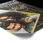 RUSTISCHES HOLZLICHT LACE Wedding WELCOME SIGN Poster (Ecke)