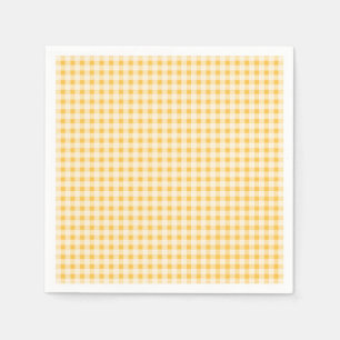 RUSTISCHES LAND YELLOW GINGHAM NAPKIN SERVIETTE