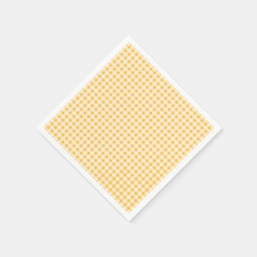 RUSTISCHES LAND YELLOW GINGHAM NAPKIN SERVIETTE (Ecke)