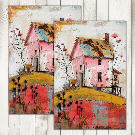 RUSTISCHES LANDWIRTSCHAFTLICHES GEMISCHTES MEDIA A SEIDENPAPIER