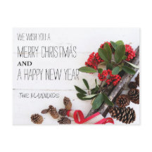 RUSTISCHES MERRY CHRISTMAS | URLAUB FOTO POSTCARD