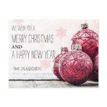 RUSTISCHES MERRY CHRISTMAS | URLAUB FOTO POSTCARD