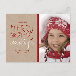 RUSTISCHES MERRY CHRISTMAS   URLAUB FOTO POSTCARD FEIERTAGSPOSTKARTE