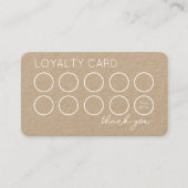 RUSTISCHES MODERNES GESCHÄFTSLOGO 10 LOYALTY CARD TREUEKARTE (Vorderseite)