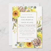 RUSTISCHES SONNENBLUMEN EUCALYPTUS-BRAUTPARTY EINLADUNG (Vorderseite)