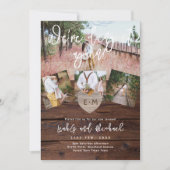 RUSTISCHES VOW RENEWA VERLOBUNG BRAUTPARTY FOTO EINLADUNG (Vorderseite)