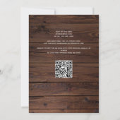 RUSTISCHES VOW RENEWA VERLOBUNG BRAUTPARTY FOTO EINLADUNG (Rückseite)