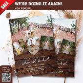 RUSTISCHES VOW RENEWA VERLOBUNG BRAUTPARTY FOTO EINLADUNG