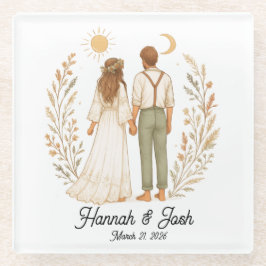 RUSTISCHES WEDDING THEME (personalisieren) Glasuntersetzer