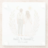 RUSTISCHES WEDDING THEME (personalisieren) Glasuntersetzer (Rückseite)