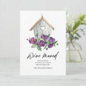 RUSTISCHES WEISSES BLUMENGEBÄUDE BEWEGEN NEUE ADRE ANKÜNDIGUNG (Stehend Vorderseite)