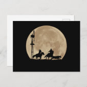 Rustlers Moon Cattle and Cowboys Team Roping Postkarte (Vorne/Hinten)