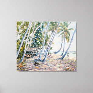 Rustling Palmen Sansibar 2002 Leinwanddruck