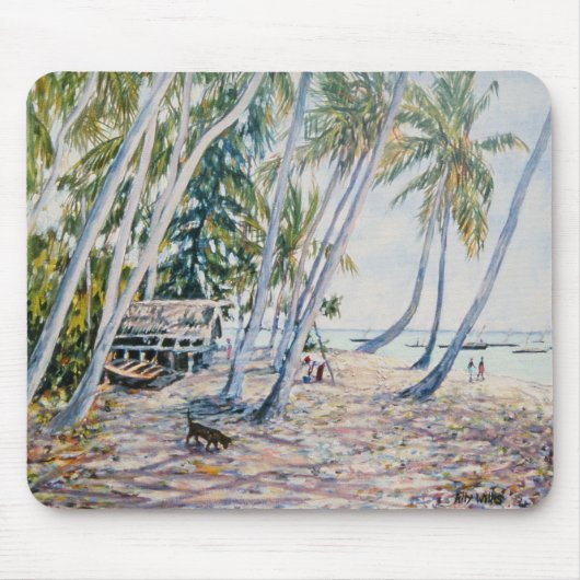 Rustling Palmen Sansibar 2002 Mousepad (Vorne)