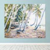 Rustling Palms Sansibar 2002 Leinwanddruck (Insitu (Holzboden))