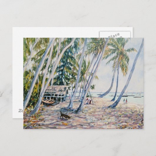 Rustling Palms Sansibar 2002 Postkarte (Vorne/Hinten)