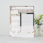 Rustlische Burlap-Rezept-Beilage (Stehend Vorderseite)