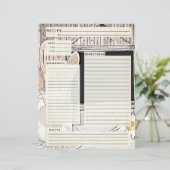 Rustlische Burlap-Rezept-Beilage (Stehend Vorderseite)