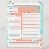 Rustlische Burlap-Rezept-Beilage (Rückseite)