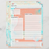 Rustlische Burlap-Rezept-Beilage (Vorne/Hinten)