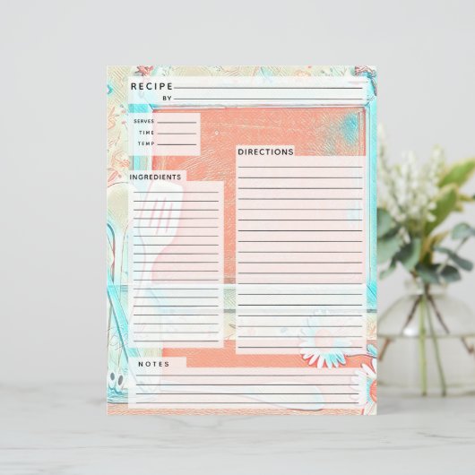 Rustlische Burlap-Rezept-Beilage (Stehend Vorderseite)