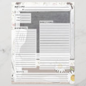 Rustlische Burlap-Rezept-Beilage (Rückseite)