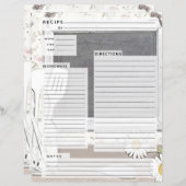 Rustlische Burlap-Rezept-Beilage (Vorne/Hinten)