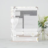 Rustlische Burlap-Rezept-Beilage (Stehend Vorderseite)