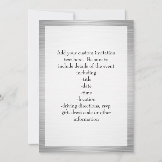 Rüstung der Gott-Einladung Einladung (Rückseite)