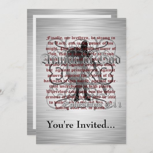 Rüstung der Gott-Einladung Einladung (Vorne/Hinten)