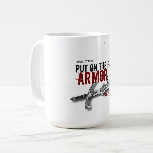 Rüstung der Gott-Tasse Kaffeetasse (Vorderseite Links)