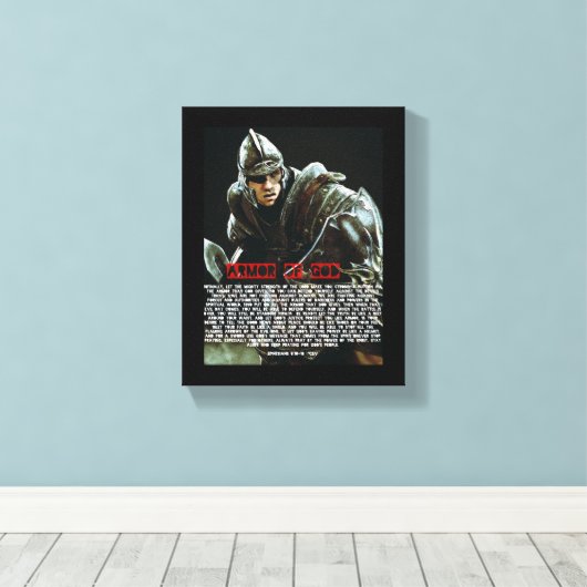 Rüstung der Leinwand der GOD-Schrift (Insitu (Holzboden))